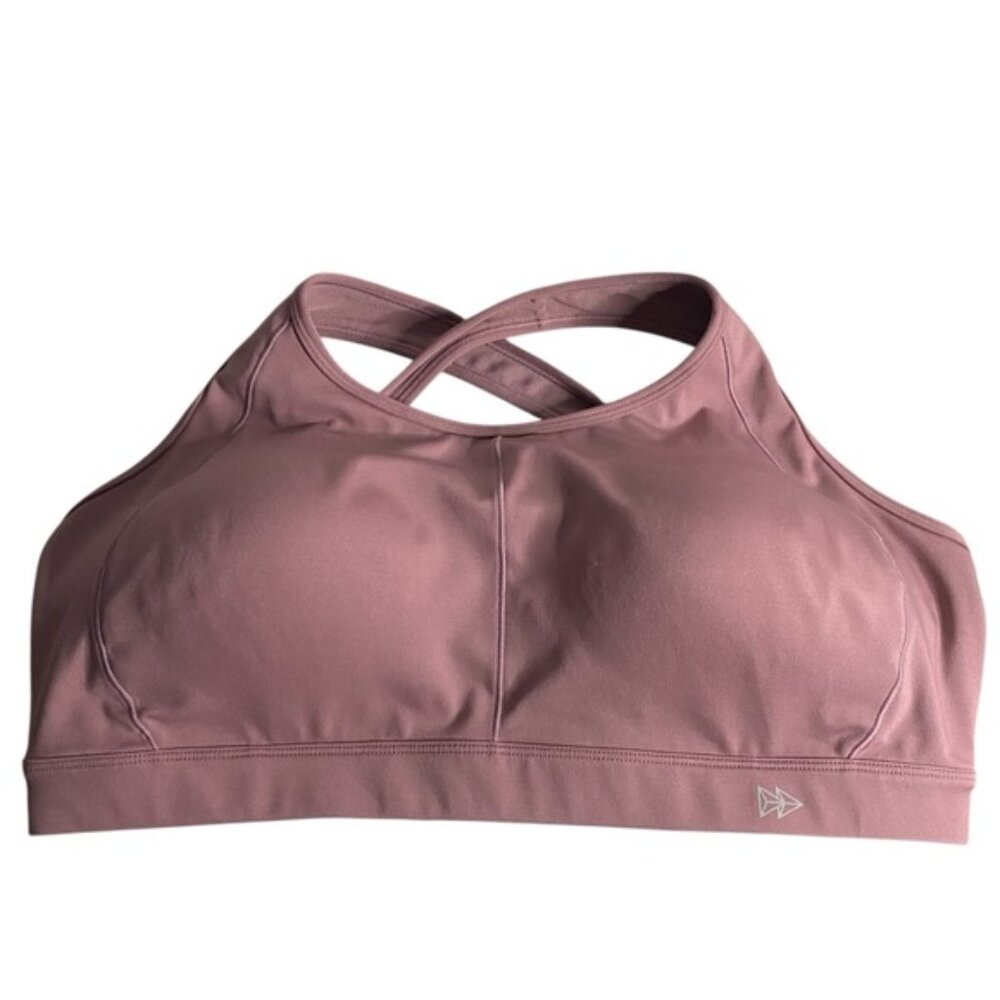 Yvette Women's Mauve Racerback Padded Sports Bra